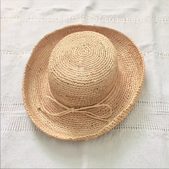 Scala Accessories - Vintage Scala Raffia Woven Sun Hat • VGUC